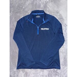 Rhone x Peloton  Men's 1/4 Zip Long Sleeve Pullover Blue Size Medium